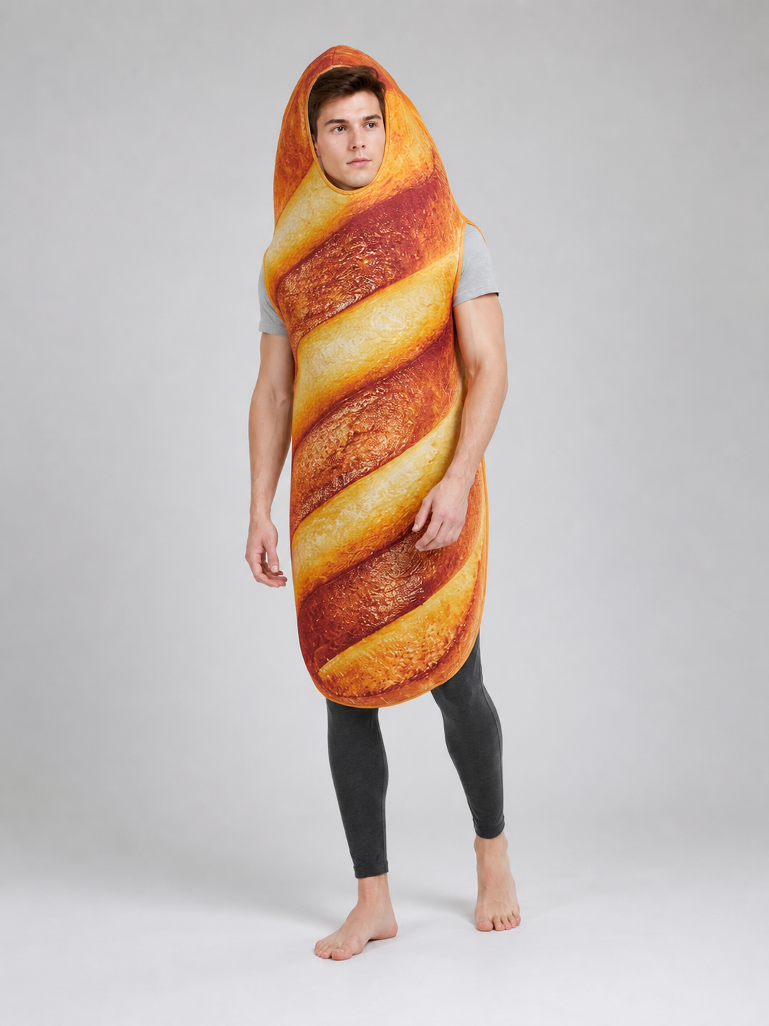 Bread Costume with Hood for a Themed Party