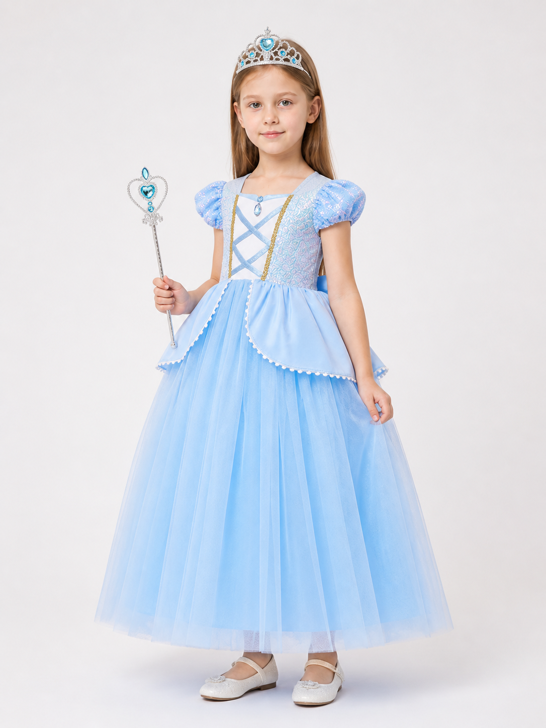 Princess Carnival Costume with Crown for Cosplay Costume Headwear detail