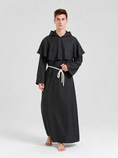Hooded Medieval Monk Costume