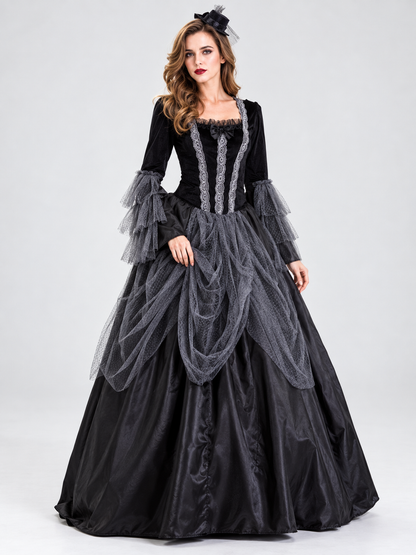 Black and Gray Vampire Costume with Hat