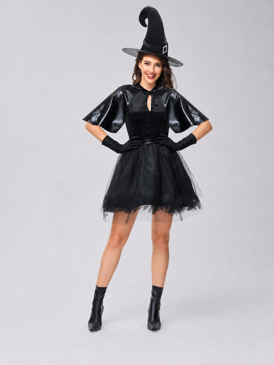 Halloween Costume: Black Dress with Cape