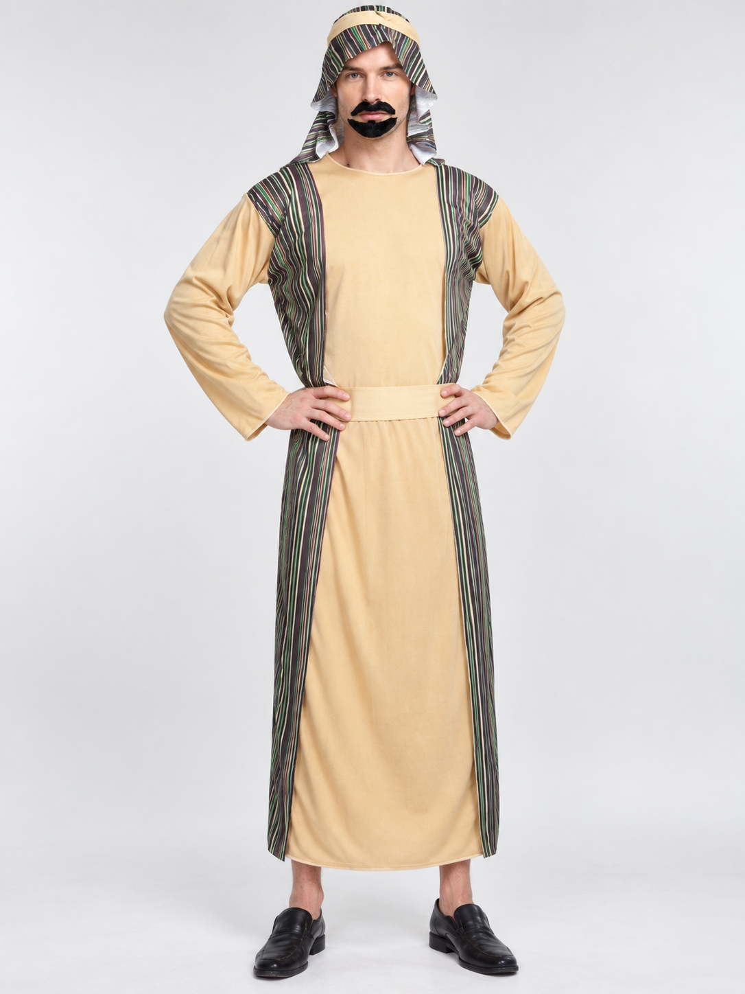 Arabian shepherd carnival costume with headscarf and beard