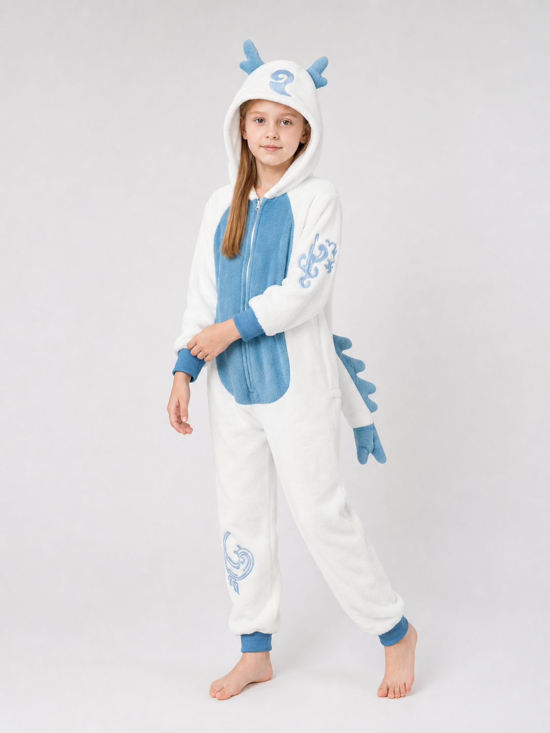 Children's Hooded Dragon Jumpsuit Costume