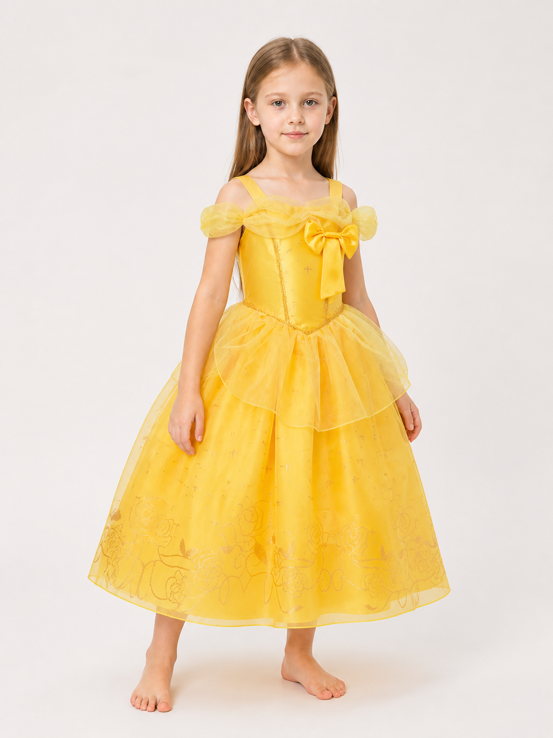 Yellow Princess Costume for Halloween and Cosplay Costumes detail