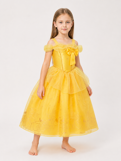 Yellow Princess Costume for Halloween and Cosplay Costumes detail