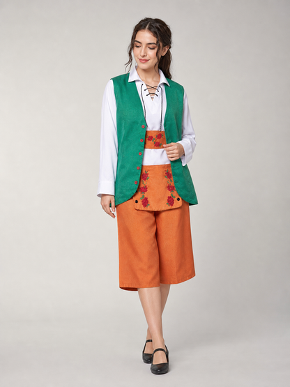 Bavarian-Style Carnival Costume with Hat