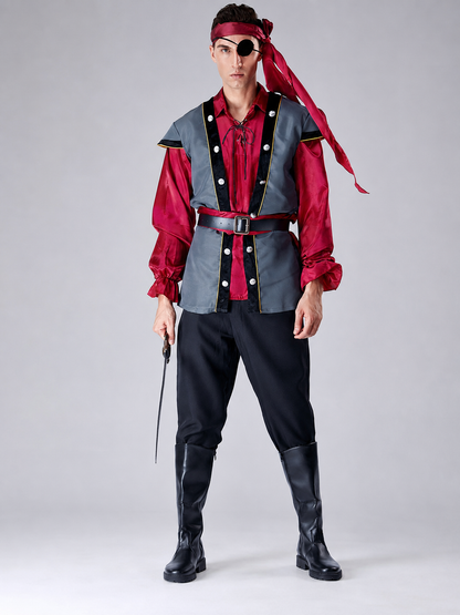 Pirate Costume for a Role-Playing Look with Vest and Belt