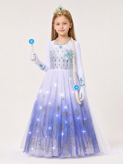 Snow Queen Costume with LED Lights Costumes detail