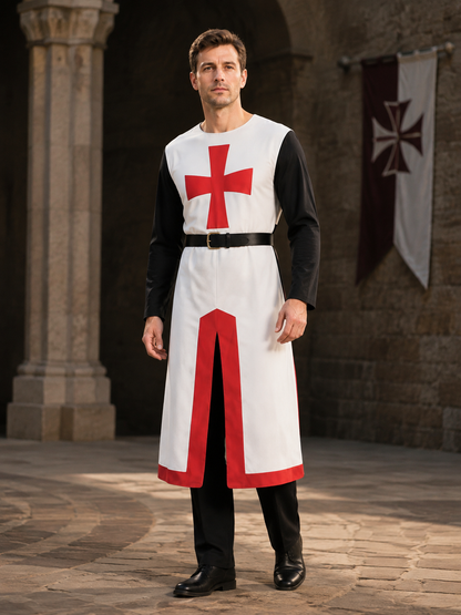 Medieval Templar Cloak for Halloween and Stage Performances