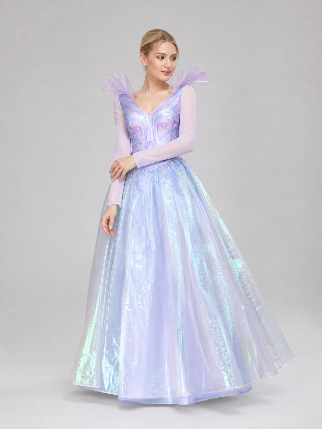 Glinda cosplay dress, purple, with a full skirt