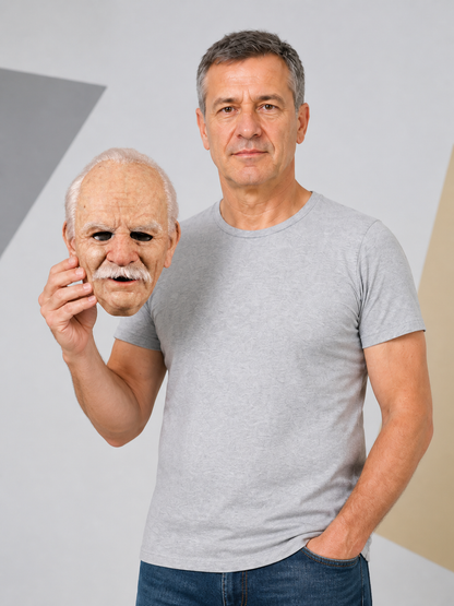 Carnival Mask with a White Beard for Halloween and Cosplay Costume Masks detail