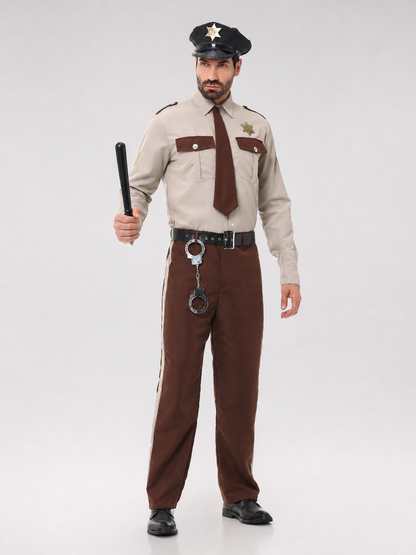 Sheriff Costume with Cap, Belt, and Accessories