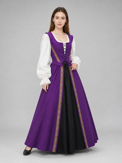 Medieval Renaissance-style Dress with Lacing