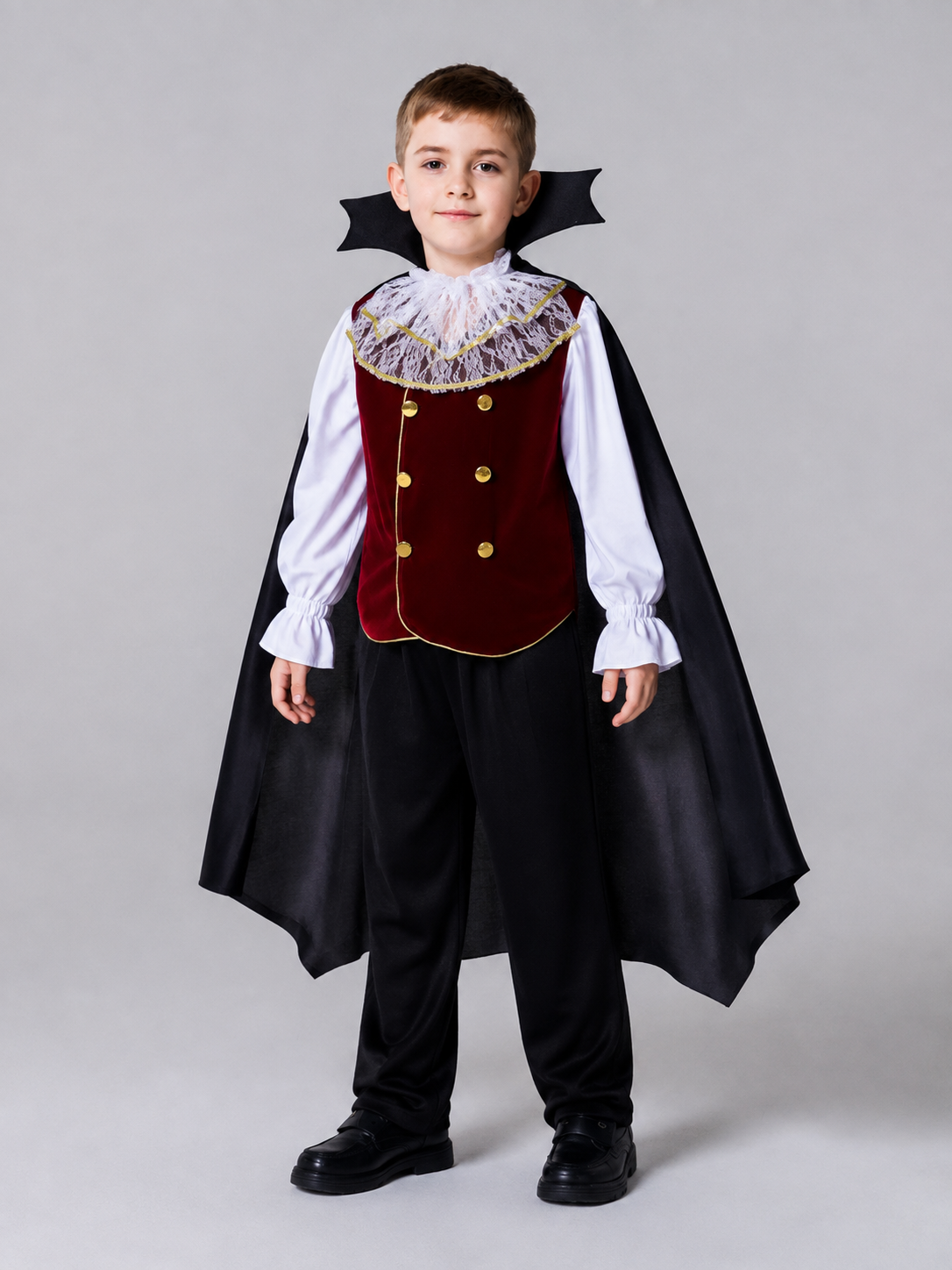 Children's Vampire Costume with Cape and Vest Costume Capes detail