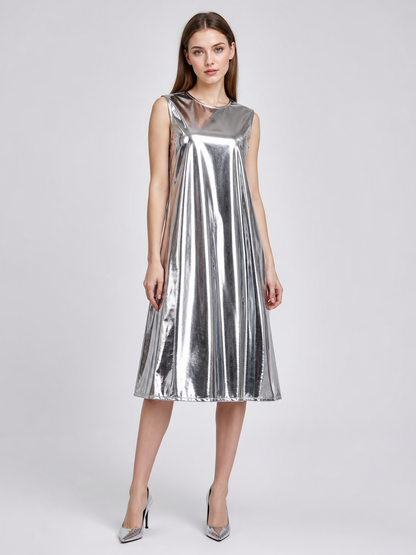 Silver Lace-Up Costume Dress for Cosplay