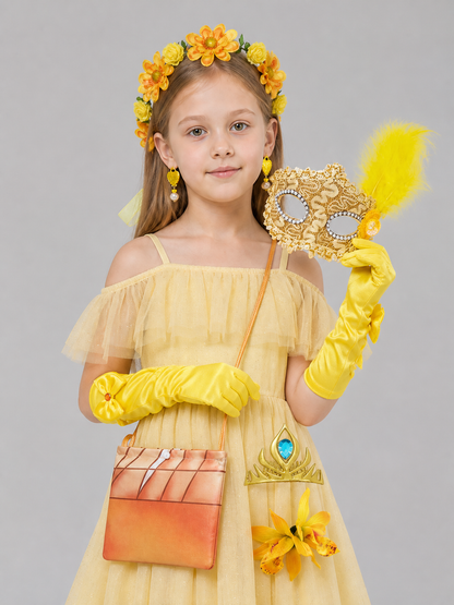 Halloween Carnival Headwear with Crown and Mask Costume Masks detail