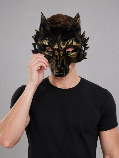 Halloween Carnival Headwear with Ears and Face Costumes detail
