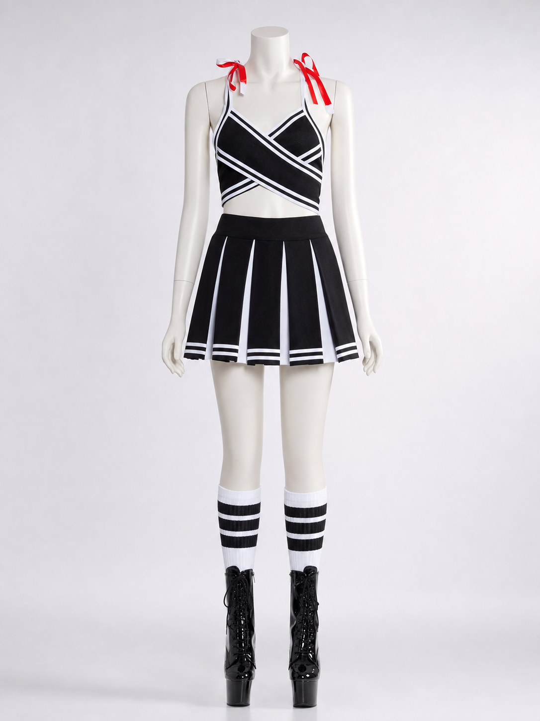 Performance costume: top and pleated skirt