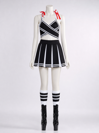 Performance costume: top and pleated skirt