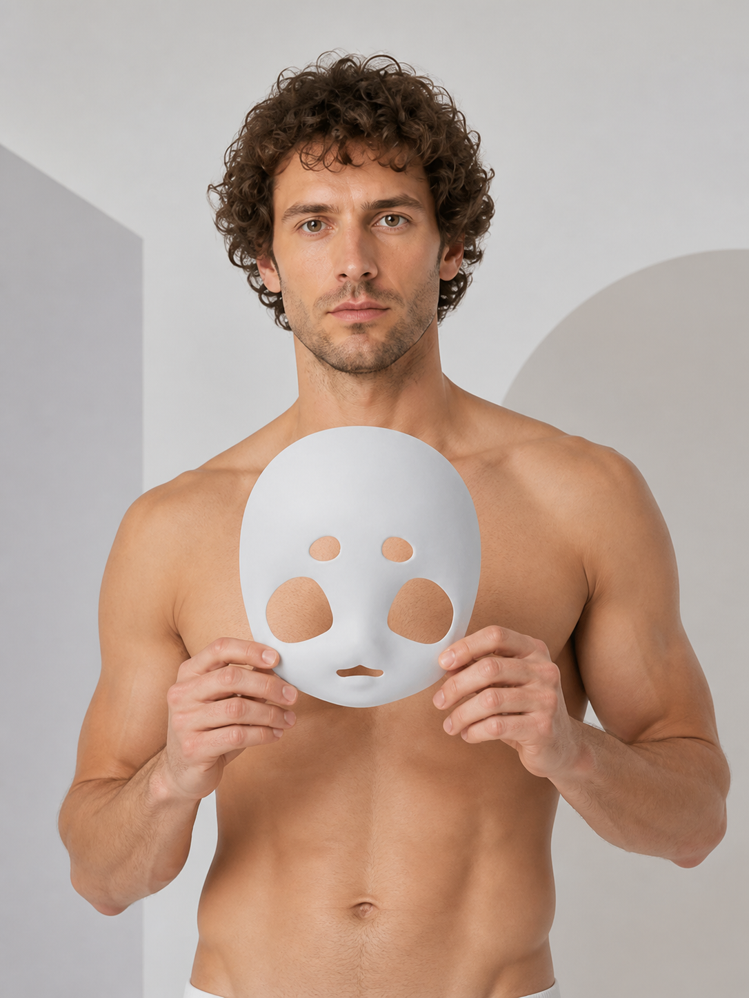 Halloween Mask, White or Light Gray, Blank Costume Masks detail