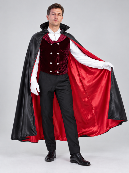 Vampire-Style Costume with Cape Costume Capes detail