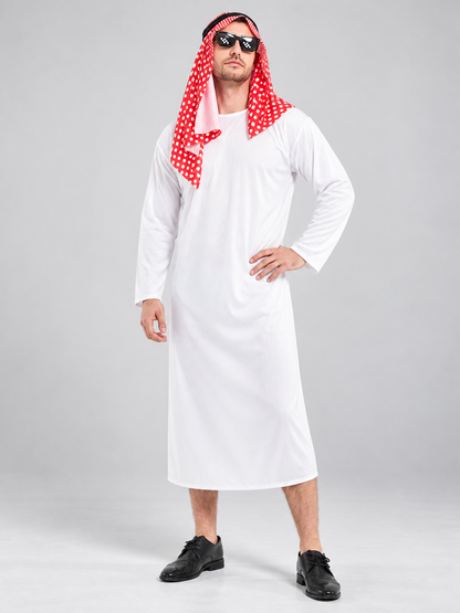 Carnival Costume with Headscarf and Pixel Glasses Costumes detail
