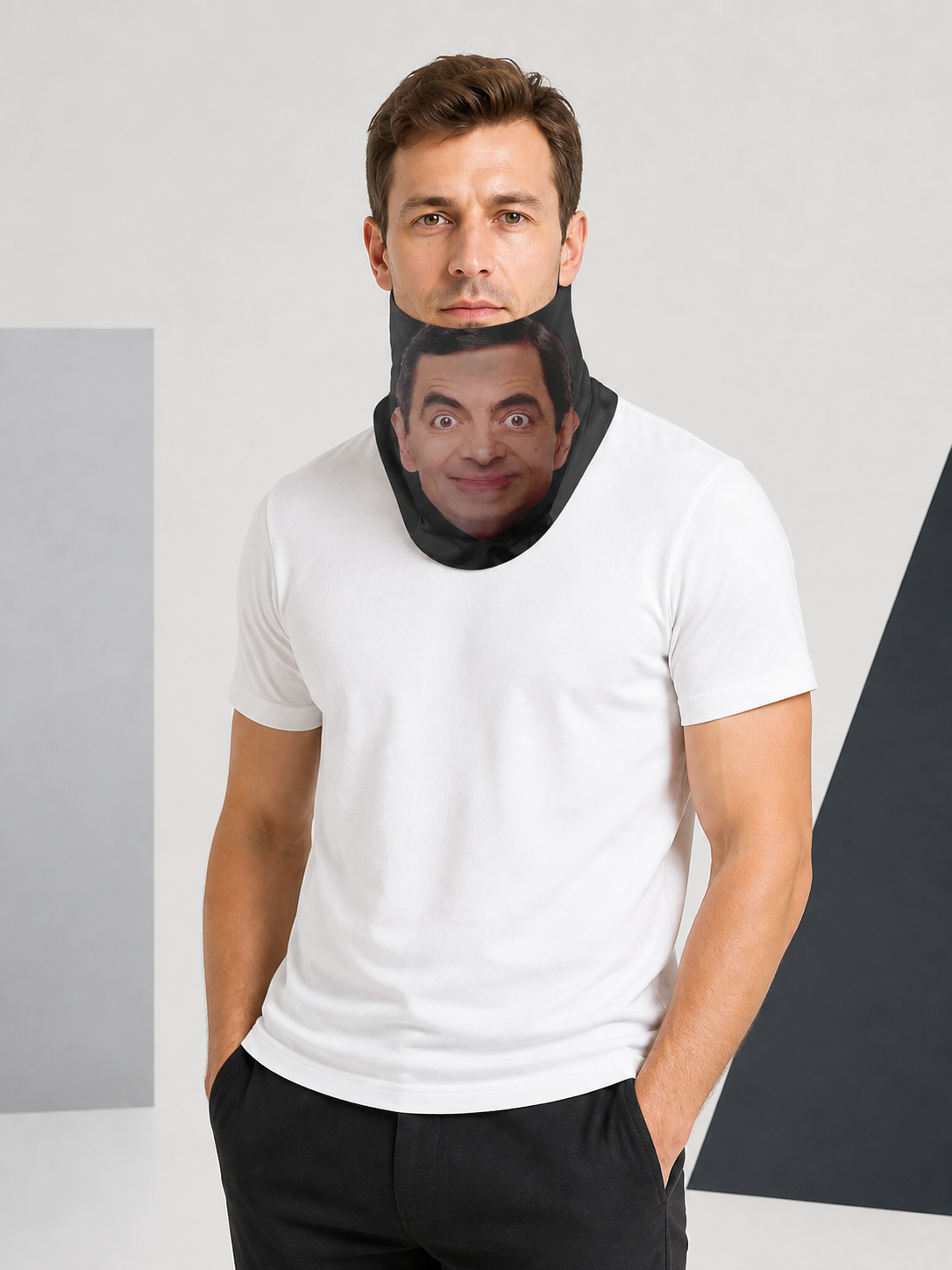 Carnival mask with a face image for Halloween Costume Masks detail