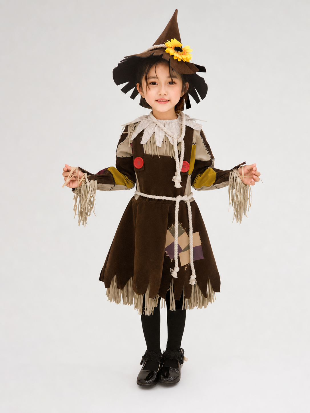 Scarecrow Stage Costume with Hat and Fringe