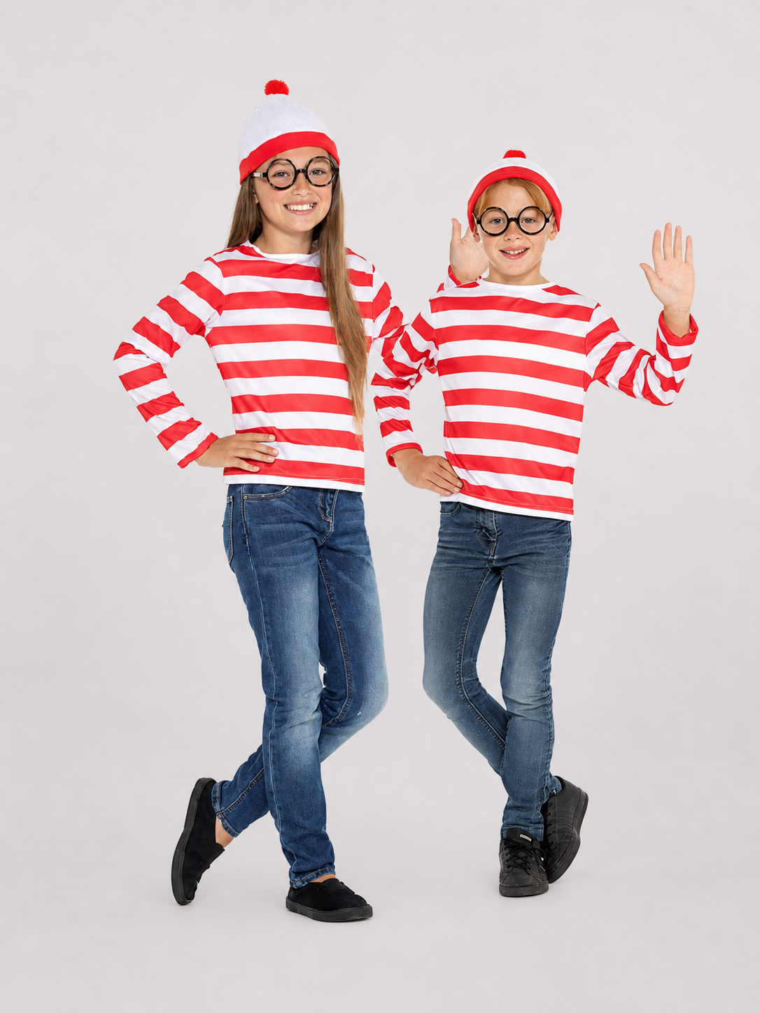 Red and White Striped T-Shirt for Cosplay