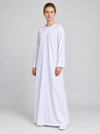 Long White Loose Straight-Cut Tunic product detail
