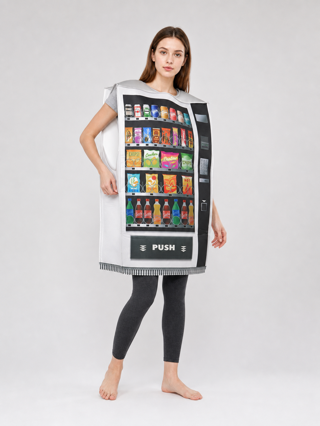 Printed Vending Machine Costume for Halloween and Parties