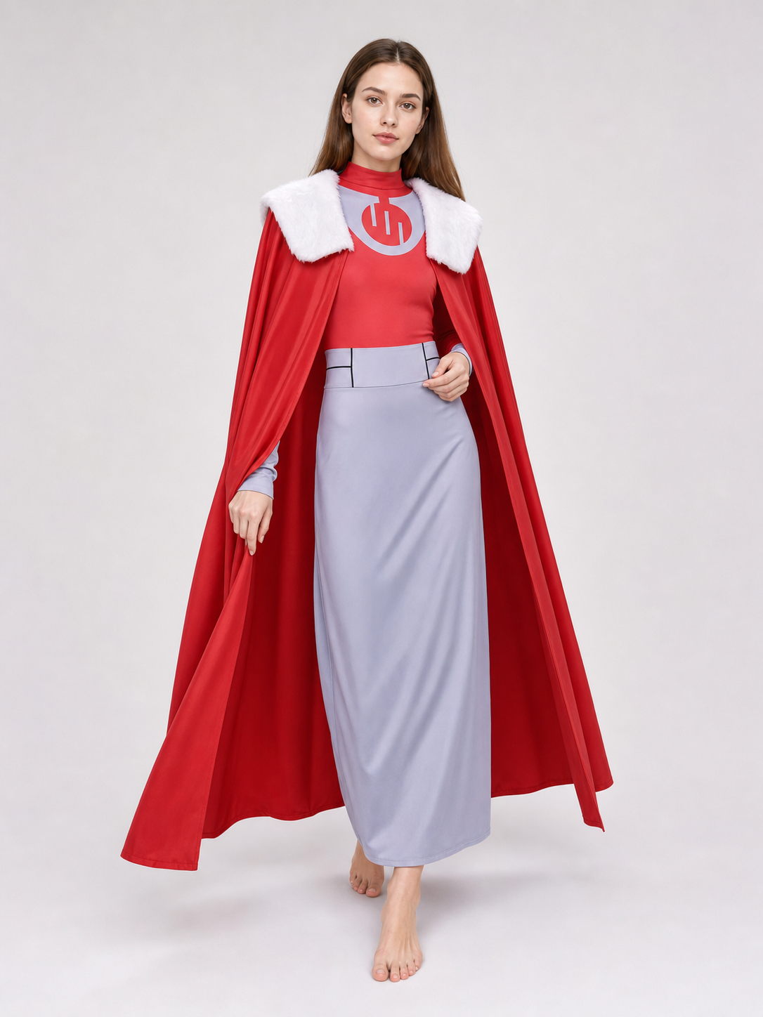 Thragg Cosplay Costume with Cape and High Collar