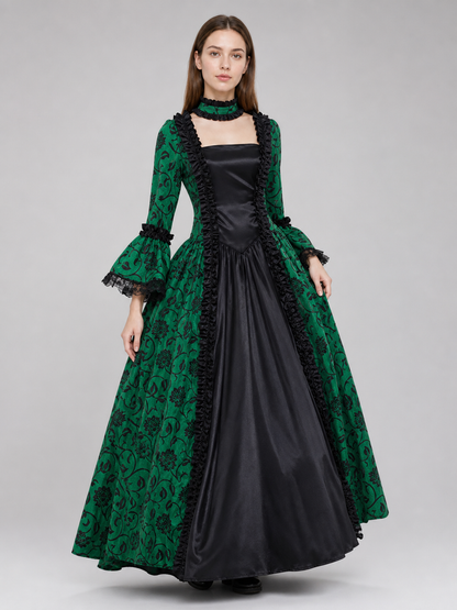 Victorian Gothic Dress with a Full Skirt