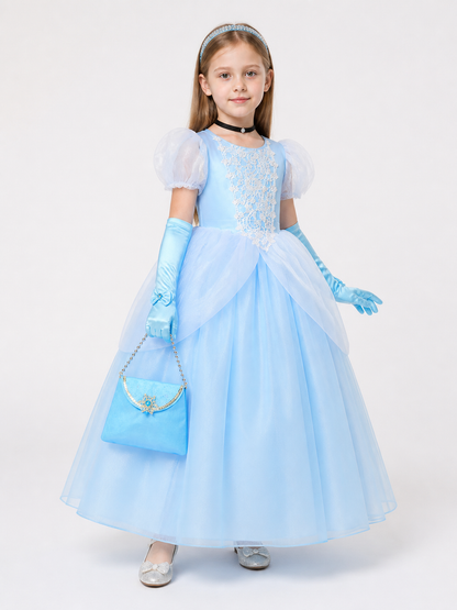 Princess Carnival Costume with Full Skirt and Lace