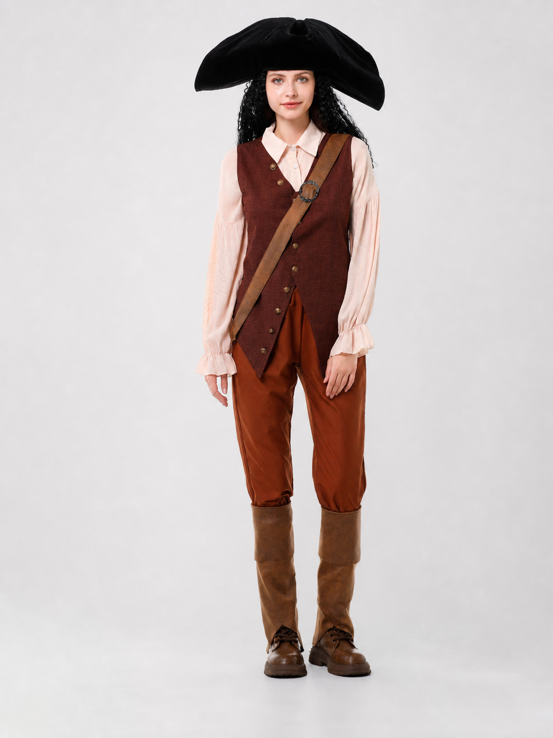 Pirate Costume with Vest and Hat