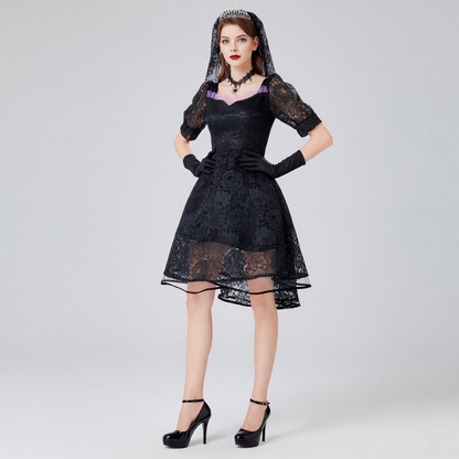 Black Gothic Lace Dress