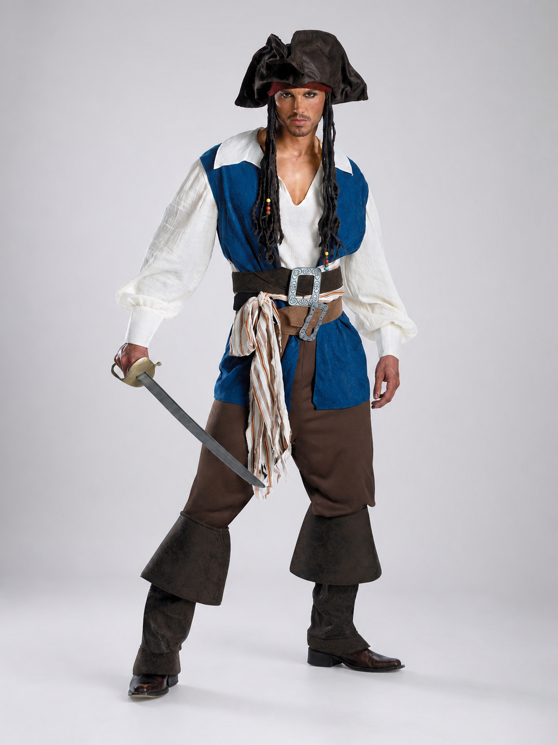 Pirate Costume with Hat and Belt