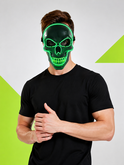 Glowing Skeleton Carnival Mask for Halloween and Cosplay Costume Masks detail
