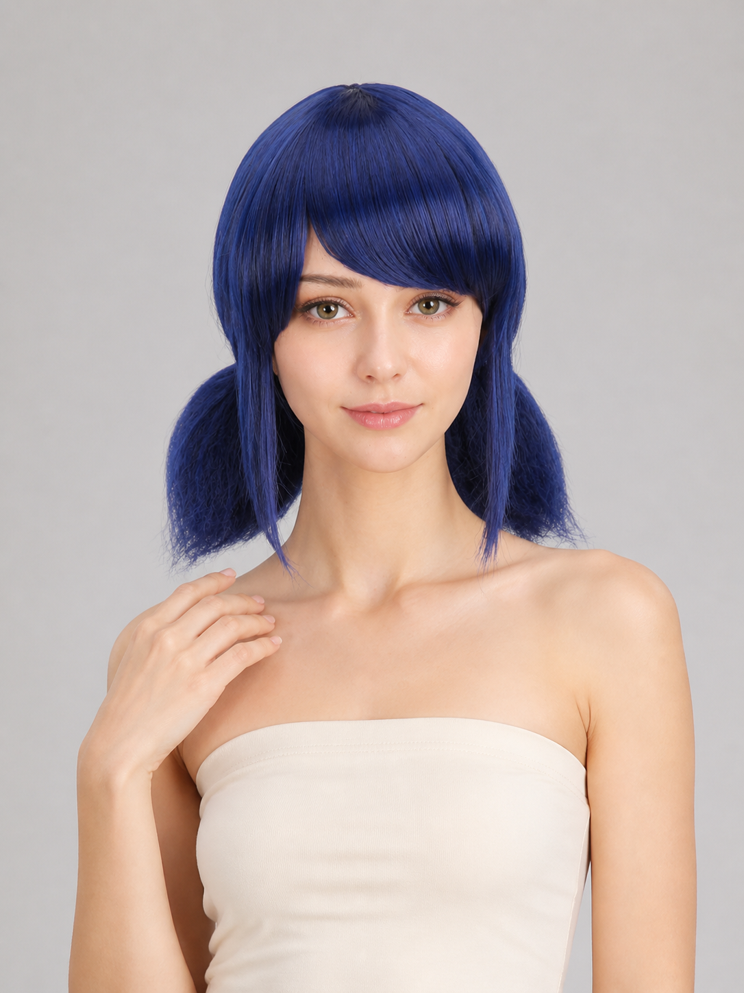 Dark Blue Carnival Wig with Two Ponytails for Cosplay