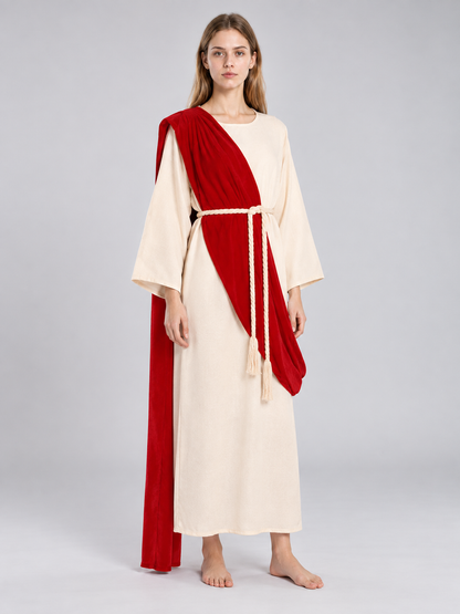 Theatrical Costume with Tunic and Red Cape