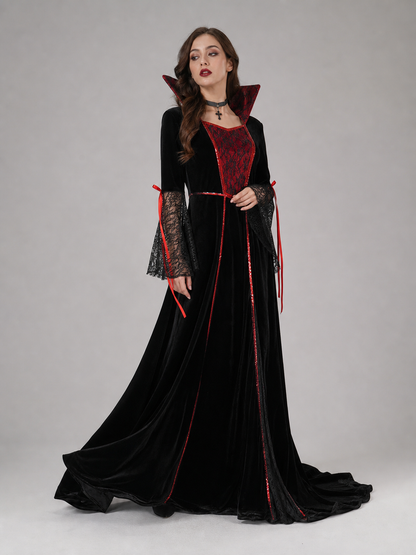 Gothic Cosplay Dress Costume with Choker
