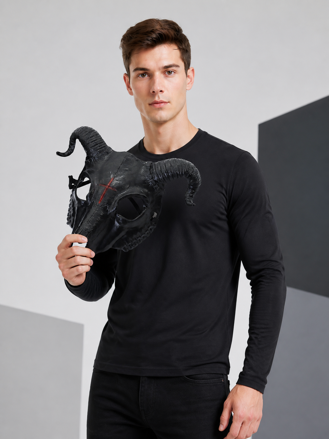 Goat Skull Carnival Mask for Halloween and Cosplay