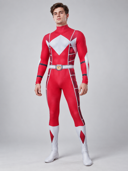 Velvet Cosplay Costume, Red Jumpsuit with Belt