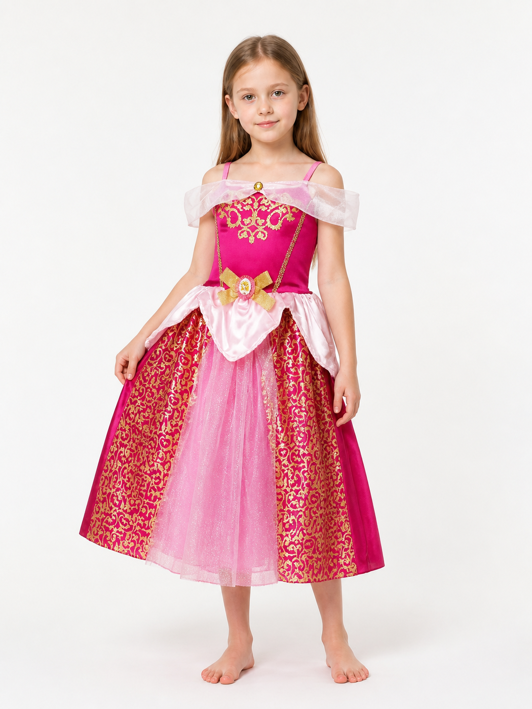 Pink Princess Carnival Costume for Halloween on-model front view