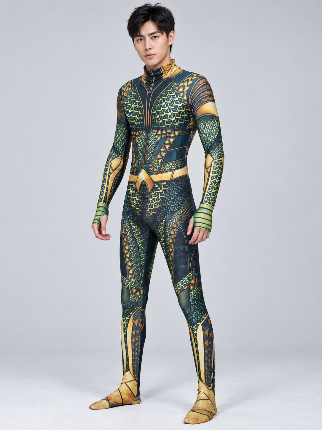 Jumpsuit Costume with High Collar and Pattern Costumes detail