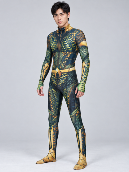 Jumpsuit Costume with High Collar and Pattern Costumes detail