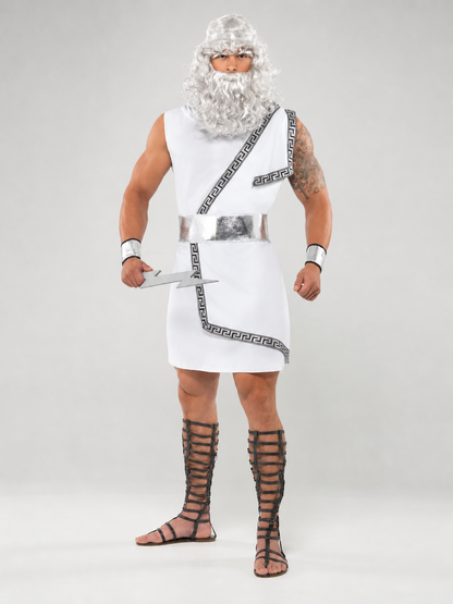 Ancient Greek-Style Stage Costume with a Wide Belt