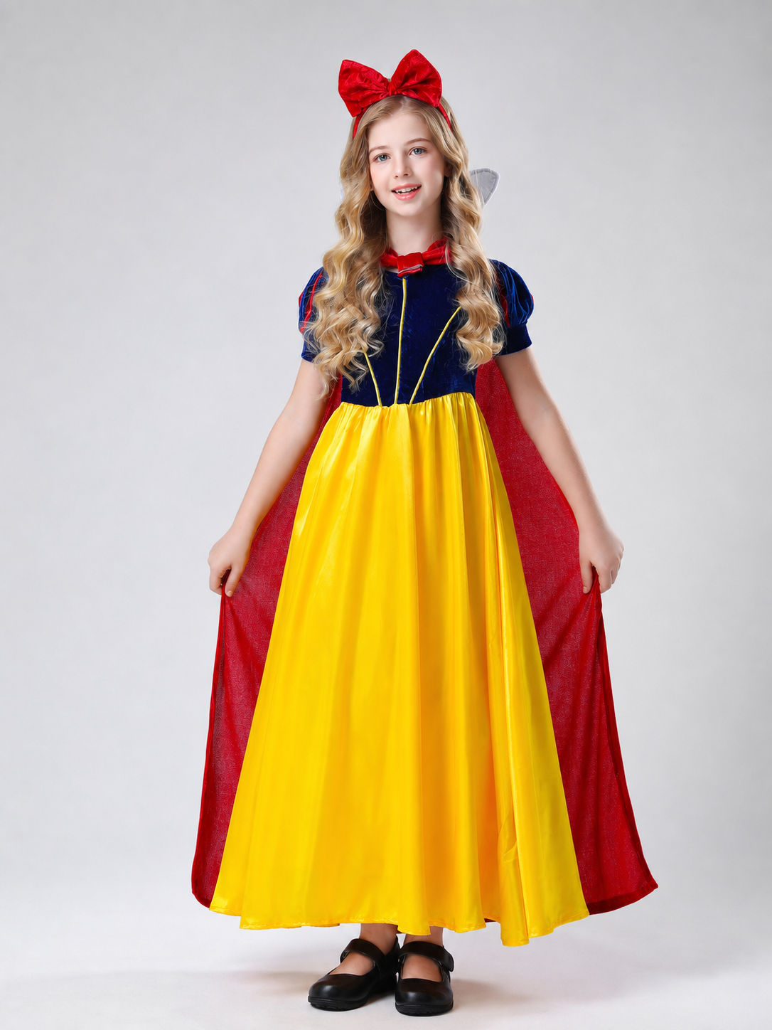 Princess Carnival Costume with Cape and Bow