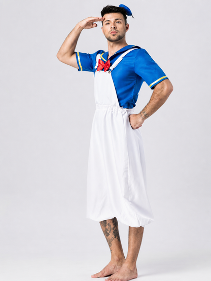 Carnival Cosplay Costume: Blue Uniform with Tie