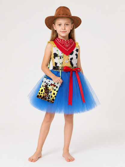 Halloween Cowgirl Costume with Tutu Skirt